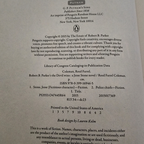 Robert B Parker's "The Devil Wins" by Reed Farrell Coleman-A Jesse Stone Novel - Picture 7 of 10